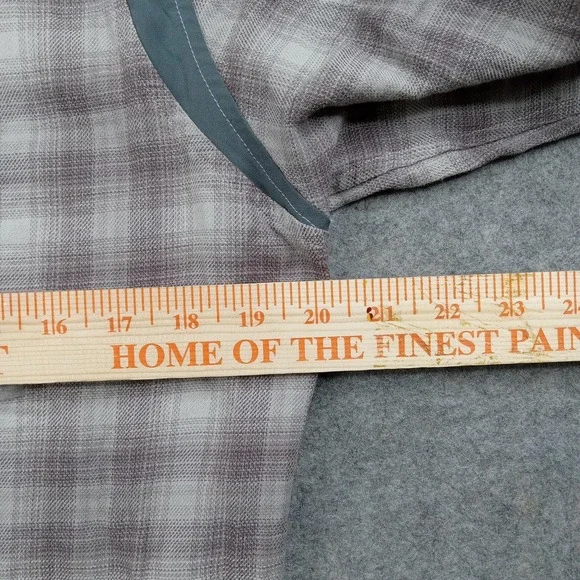 Under Armour Shirt Men Medium Plaid Flannel Button Snap Front Long Sleeve Casual - Picture 7 of 9